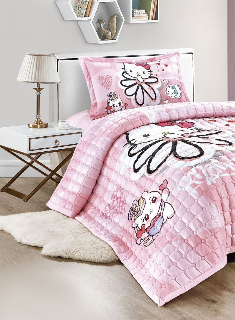 ريد روز مفرش شتوي مضغوط من المخمل للأطفال - ناعم ومريح وأنيق، مثالي لغرفة طفلك - Image 2