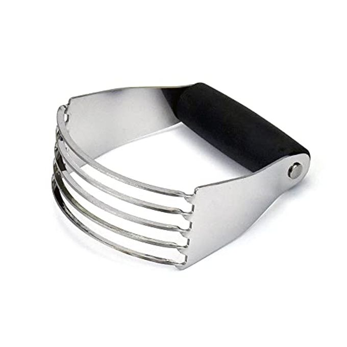 Theophorus Dough Blender Heavy Duty Pastry Cutter Stainless Steel Butter Cutter Professional Baking Tool For Mixing Flour Butter (Black) - Image 1