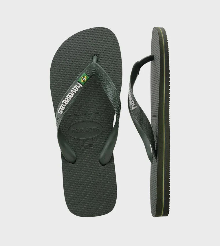 Havaianas Green Olive/Green Olive Hav. Brasil Logo  | Best Price UAE