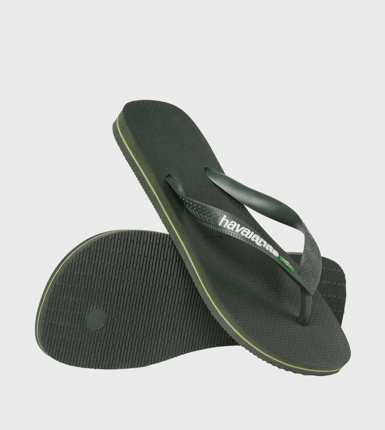 Havaianas Green Olive/Green Olive Hav. Brasil Logo  | Best Price UAE