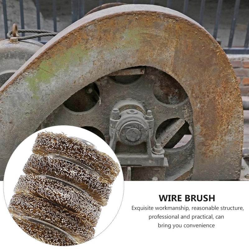 Wire Brush Drill Attachment 5-Layer 25mm X 6-Shank Steel Wire Wheel Rust Remover Metal Polishing Brush for Industrial Cleaning - Image 3