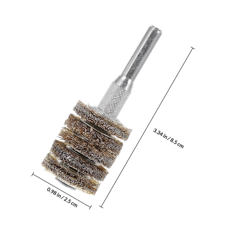 Wire Brush Drill Attachment 5-Layer 25mm X 6-Shank Steel Wire Wheel Rust Remover Metal Polishing Brush for Industrial Cleaning - Image 2