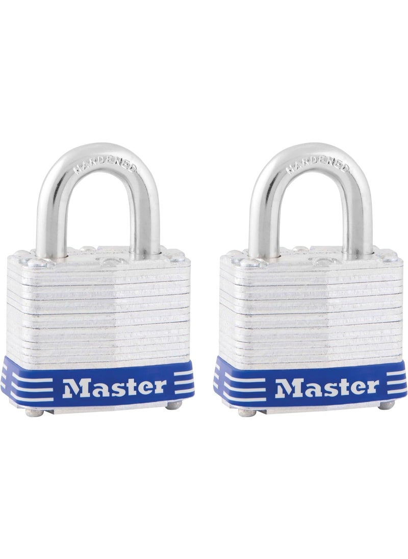 Master Lock Master Lock 3T 1-9/16-Inch Wide Keyed-Alike Padlock, 9/32-Inch Shackle, 2-Pack  - Image 2