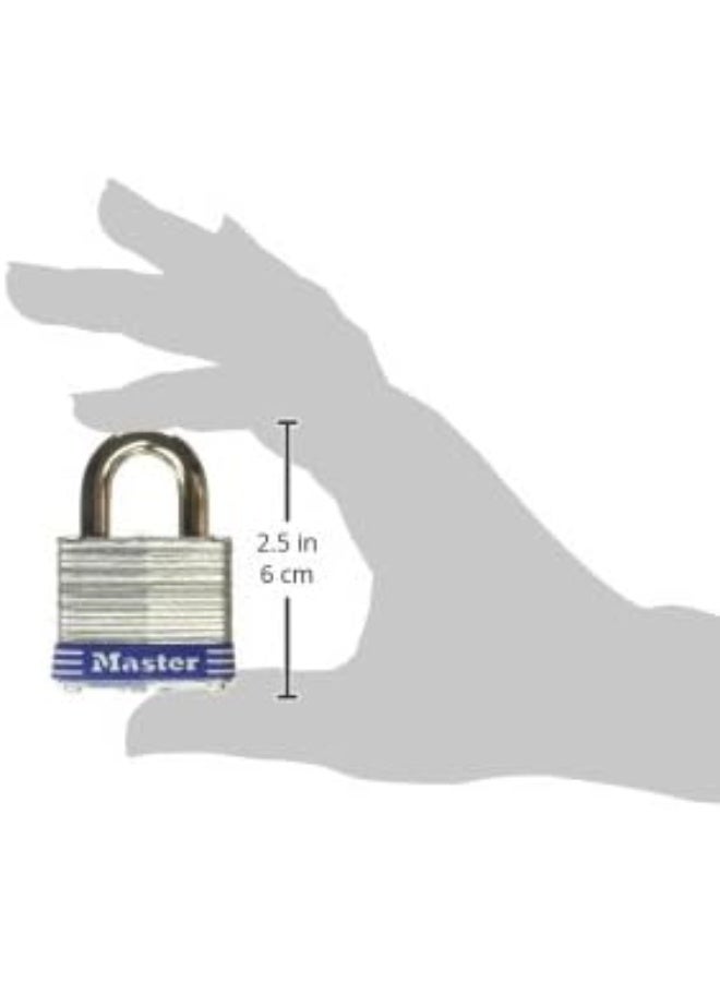 Master Lock 3T 1-9/16-Inch Wide Keyed-Alike Padlock, 9/32-Inch Shackle, 2-Pack - Image 1