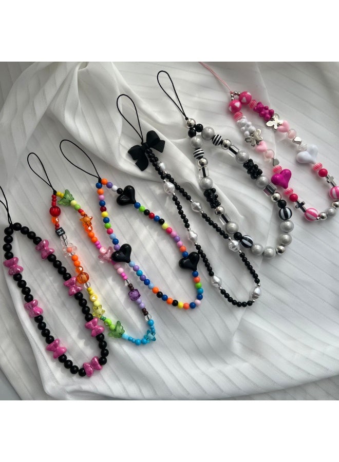 NIBEMINENT Phone Charm/ Chain Strap for Women Girls, Love Bow Cell Phone Case Lanyard Wrist Strap - Image 2