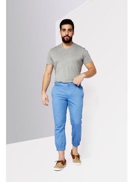 LACOSTE Men Custom Slim Fit Solid Jogger Pants, Light Blue  - Image 2