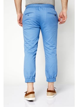 LACOSTE Men Custom Slim Fit Solid Jogger Pants, Light Blue  - Image 4