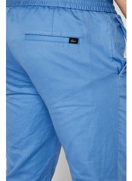 LACOSTE Men Custom Slim Fit Solid Jogger Pants, Light Blue  - Image 3