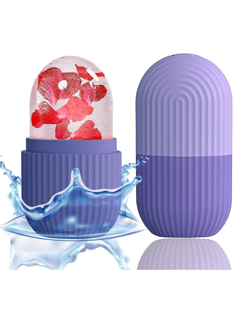 DubaiGallery أسطوانة الثلج للوجه والعينين والرقبة. أسطوانة الثلج لتدليك الوجه، أسطوانة الثلج للوجه، أسطوانة الثلج السيليكون القابلة لإعادة الاستخدام لبشرة متألقة ومشدودة - Image 2