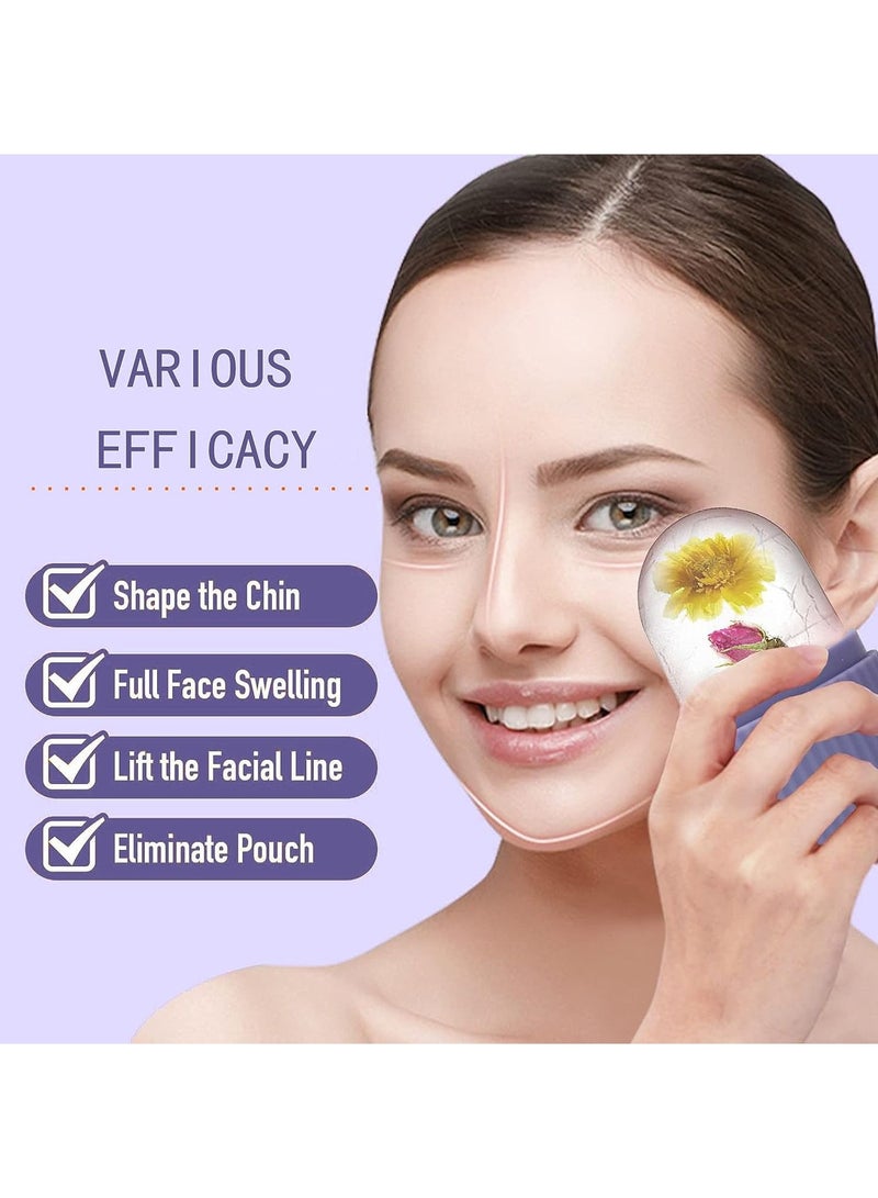 DubaiGallery أسطوانة الثلج للوجه والعينين والرقبة. أسطوانة الثلج لتدليك الوجه، أسطوانة الثلج للوجه، أسطوانة الثلج السيليكون القابلة لإعادة الاستخدام لبشرة متألقة ومشدودة - Image 3