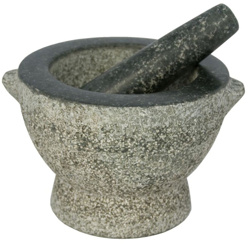 Libertyware Libertyware Stone Granite Mortar and Pestle 4 Cup Capacity 8 Inch Gray 
