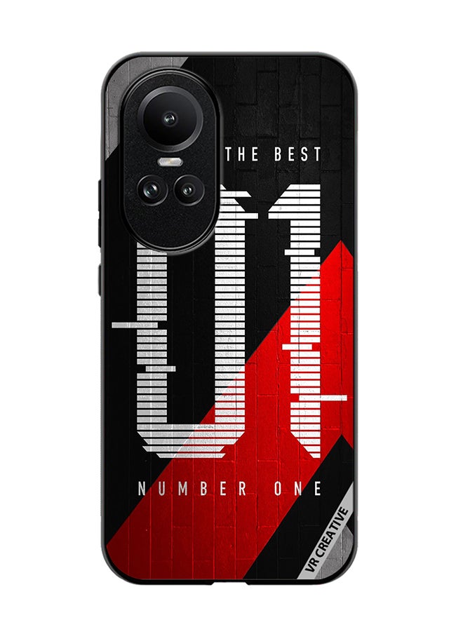 VR CREATIVE Protective Case Cover For Oppo Reno 10 Number One Design Multicolour  - Image 1