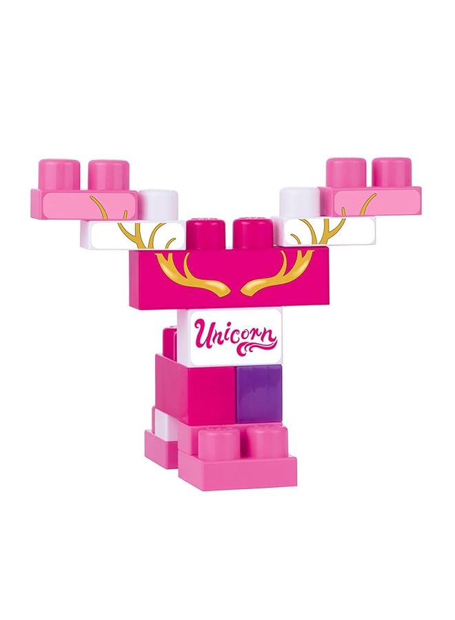 Dolu Unicorn Jumblocks Carry Bag 70 Pcs With Wheels Building Toys For Kids For Ages 1+ Years Old - Image 3