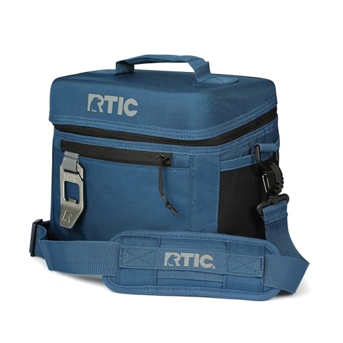 RTIC 8 Can Everyday Cooler, Soft Sided Portable Insulated Cooling for Lunch, Beach, Drink, Beverage, Travel, Camping, Picnic, for Men and Women, Navy - Image 1