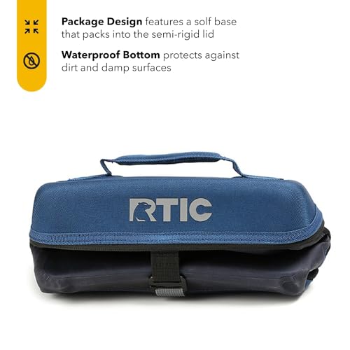 RTIC 8 Can Everyday Cooler, Soft Sided Portable Insulated Cooling for Lunch, Beach, Drink, Beverage, Travel, Camping, Picnic, for Men and Women, Navy - Image 3