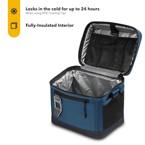 RTIC 8 Can Everyday Cooler, Soft Sided Portable Insulated Cooling for Lunch, Beach, Drink, Beverage, Travel, Camping, Picnic, for Men and Women, Navy - Image 2