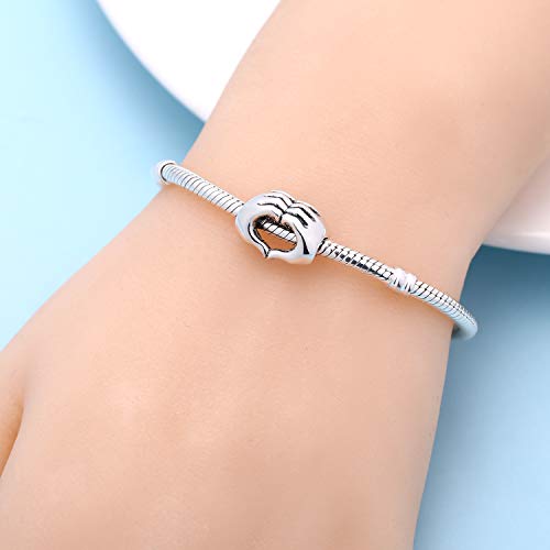 SOUKISS 925 Sterling Silver Love Heart in Your Hands Charm for Charms Bracelets, Xmas Mother's Day Gifts Idea - Image 5