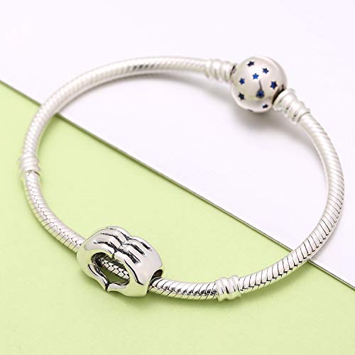 SOUKISS 925 Sterling Silver Love Heart in Your Hands Charm for Charms Bracelets, Xmas Mother's Day Gifts Idea - Image 4