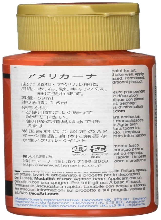 DecoArt DA345-3 Americana 2 Oz Paint, Scarlet Americana Craft Paint - Image 2