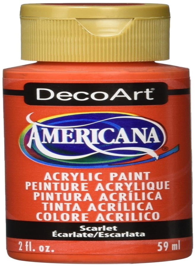 DecoArt DA345-3 Americana 2 Oz Paint, Scarlet Americana Craft Paint - Image 1