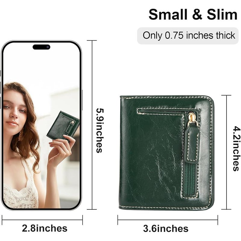 ITSLIFE Womens Wallet,Large Capacity RFID Blocking Leather Wallets Credit Cards Organizer Ladies Wallet with Checkbook - Image 2