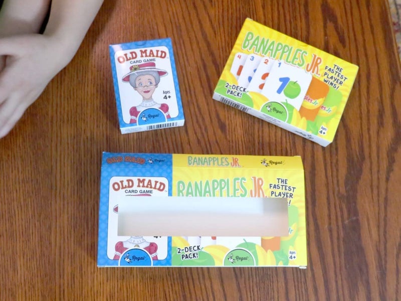Regal Games Banapples Jr. & Old Maid Kids Card Games Ages 4 5 6 7 8+ | Family Fun Playing Card Set (80 Game Cards, 2 Pack) - Image 4