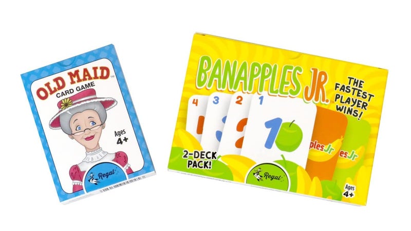 Regal Games Banapples Jr. & Old Maid Kids Card Games Ages 4 5 6 7 8+ | Family Fun Playing Card Set (80 Game Cards, 2 Pack) - Image 3
