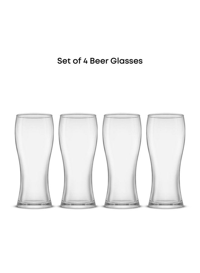 JoyJolt JoyJolt Callen 15.5oz Beer Glasses Set of 4 Beer Pint Glass. Craft Beer Glass, Pilsner Glasses, IPA Beer Glass. Solid Glassware Beer Cup. Classic Beer Gifts, Beer Cups, Mugs and Beer Glasses for Men  - Image 4