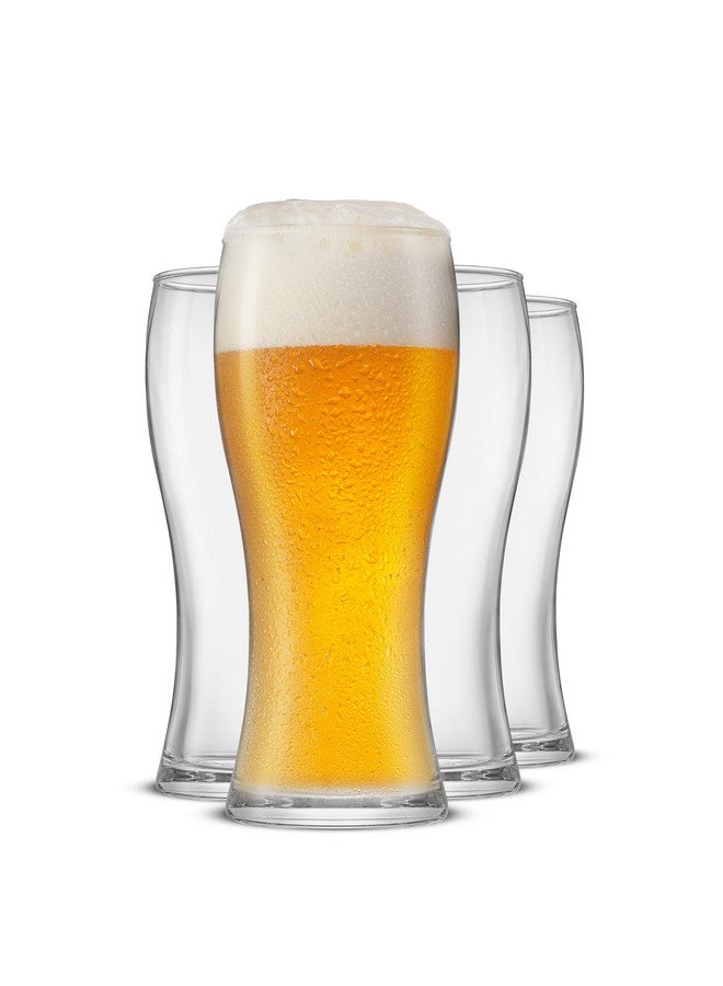 JoyJolt JoyJolt Callen 15.5oz Beer Glasses Set of 4 Beer Pint Glass. Craft Beer Glass, Pilsner Glasses, IPA Beer Glass. Solid Glassware Beer Cup. Classic Beer Gifts, Beer Cups, Mugs and Beer Glasses for Men  - Image 1