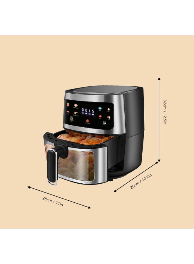 Denx Air Fryer 8L Capacity 1800W High Power Rapid Air Technology Oil-Free Healthy Cooking Multifunction Air Fryer for Frying, Baking, Roasting & Grilling Large Family Size Kitchen Appliance - Image 3