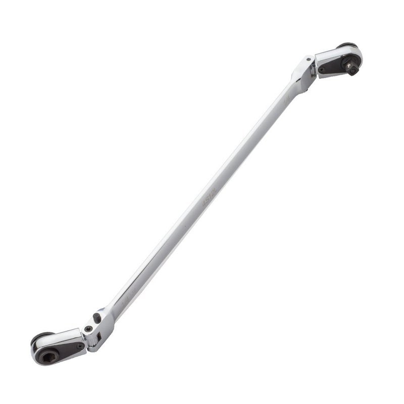 E-Z Red EZRED 4S12L 12-inch Chrome Quarter Stick With Locking Flex Heads, Combination 1/4" Square Drive & Magnetic Bit Drive - Image 1
