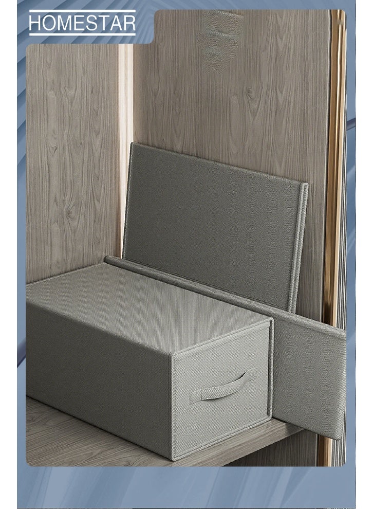 HOMESTAR 2 Pack Large Drawer Organizers, Clothing Organizer, Foldable Drawer Closet Organizers with Handle, Storage Box for Clothing Jeans Bras Leggings Sweaters Grey - Image 5