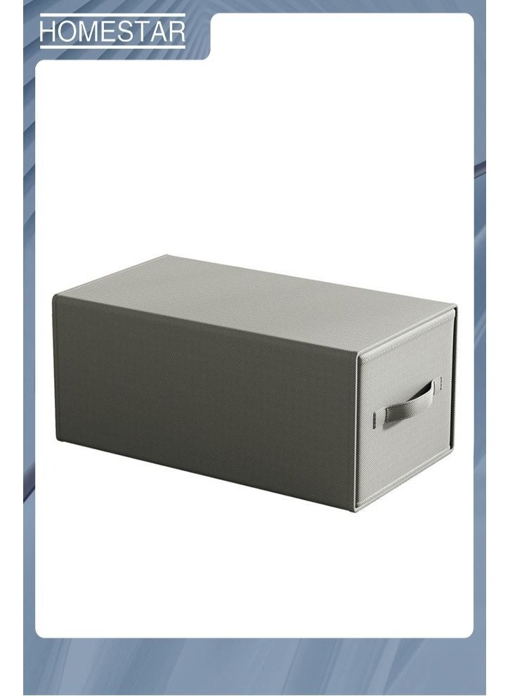 HOMESTAR 2 Pack Large Drawer Organizers, Clothing Organizer, Foldable Drawer Closet Organizers with Handle, Storage Box for Clothing Jeans Bras Leggings Sweaters Grey - Image 4