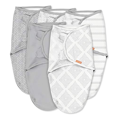 SwaddleMe Original Swaddle – Size Small, 0-3 Months, 5-Pack (Grays for Days ) - Image 1