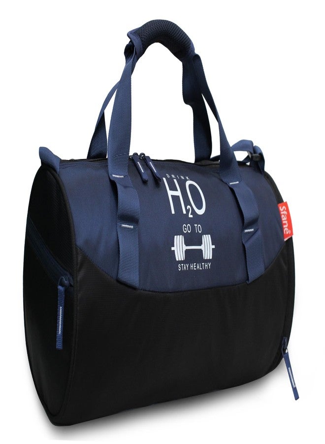 Sfane Black H20 Gym Bags for Men with Separate Shoe Compartment Sports Gym Bag for Women Duffle Bags for Gym, Duffel Bags Sports Bag - Black - Image 1