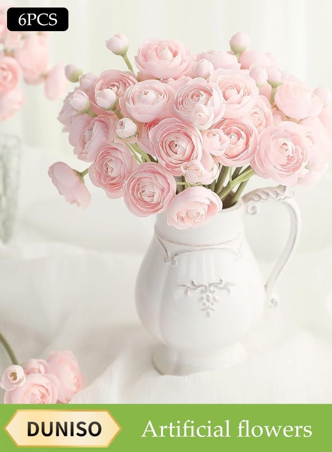 DUNISO Artificial Flowers，Fake Camellia Flowers Bouquets，Simulation Silk Flowers，DIY Decorative Fake Flowers，Durable,Easy to Care for，for Hotel Home Office Kitchen Wedding Farmhouse Décor - Image 1