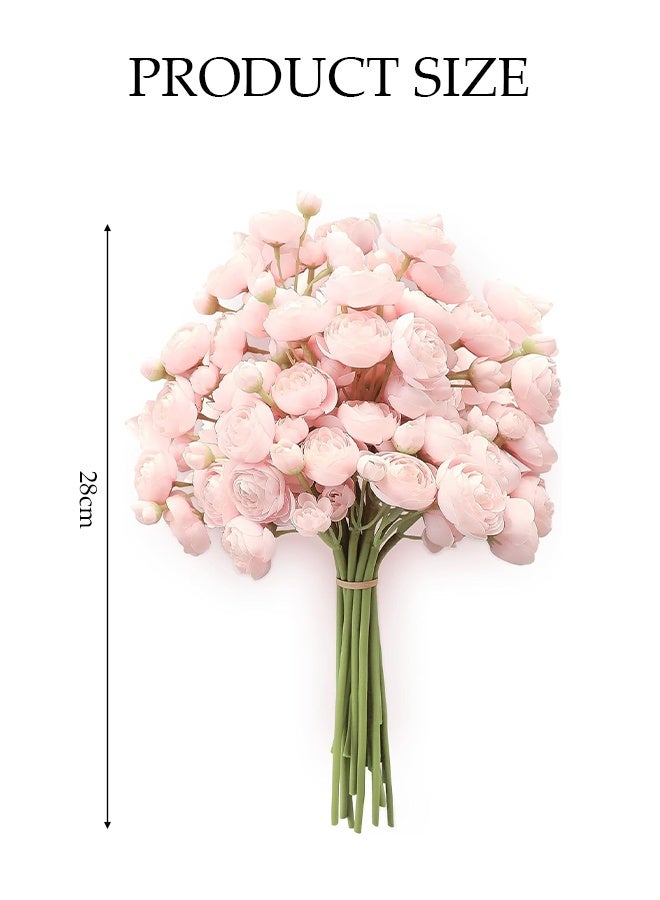 DUNISO Artificial Flowers，Fake Camellia Flowers Bouquets，Simulation Silk Flowers，DIY Decorative Fake Flowers，Durable,Easy to Care for，for Hotel Home Office Kitchen Wedding Farmhouse Décor - Image 2