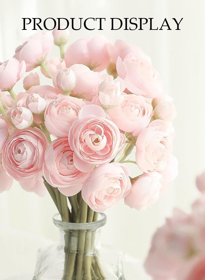 DUNISO Artificial Flowers，Fake Camellia Flowers Bouquets，Simulation Silk Flowers，DIY Decorative Fake Flowers，Durable,Easy to Care for，for Hotel Home Office Kitchen Wedding Farmhouse Décor - Image 4