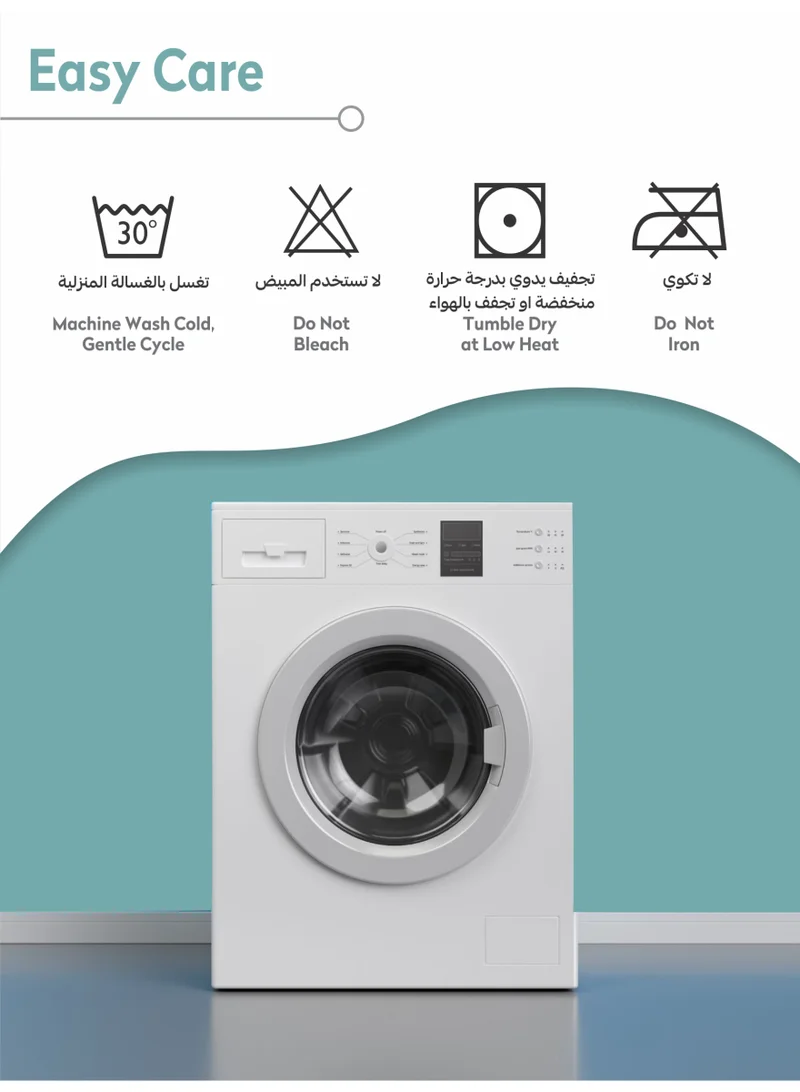 دوناتيلا طقم مفرش سرير كامل 6 قطع مقاس مزدوج 230×250 سم , مايكروفايبر ناعم , تطريز مشجر انيق يناسب سرير 200×200سم