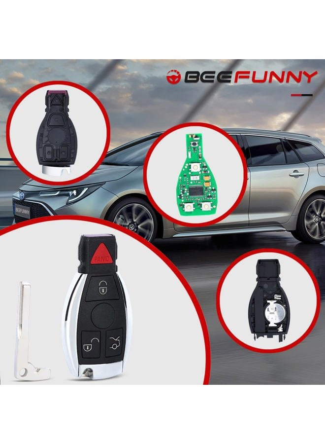 Beefunny 315MHz Smart 3+1 4 Button Replacement Remote Key Fob for Mercedes-Benz Support NEC & BGA 2000-2014 Year, 705 Moto - Image 3