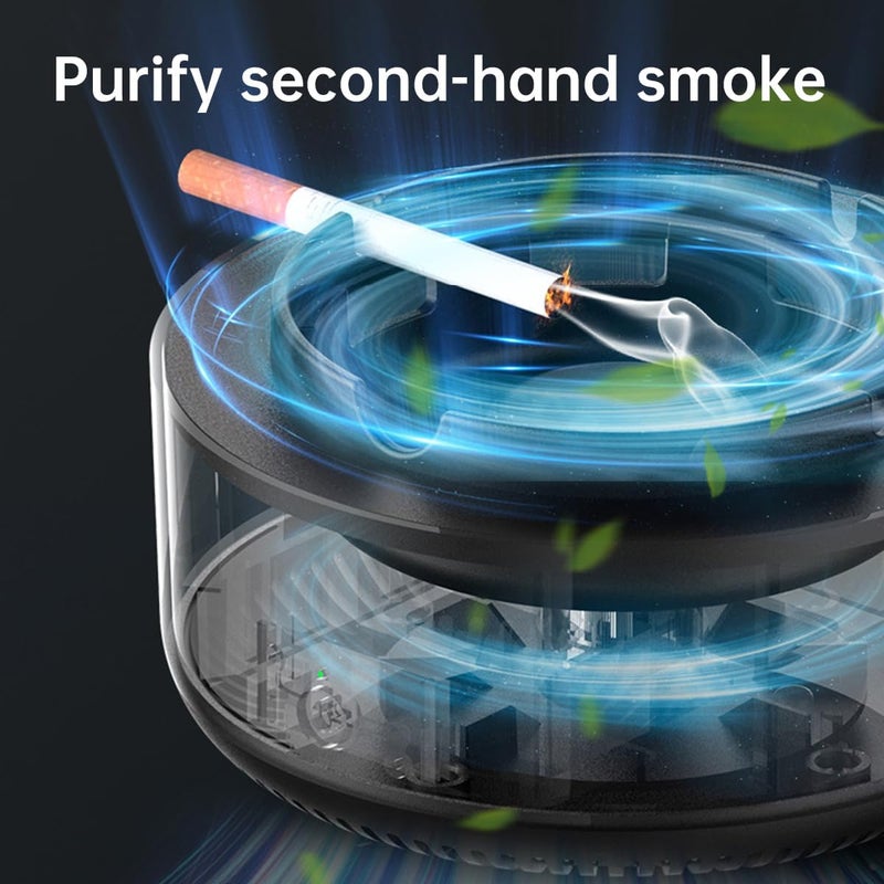 ECVV 2 in 1 Air Purifier Multifunctional Smokeless Ashtray with Filter, Best for Home Car or Office- White - Image 5
