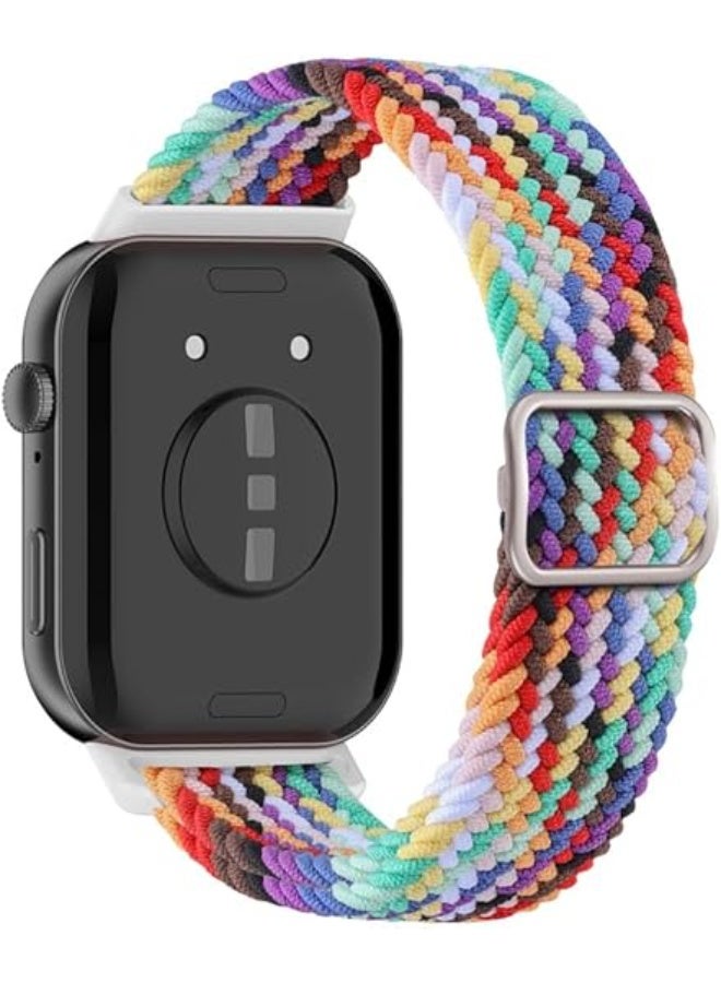 سوار نايلون قابل للتعديل بإبزيم منزلق لساعات هواوي فيت 3 / فيت 4 / فيت 4 برو - سوار بديل من البوليستر المسامي وحلقة السيليكون - Image 2