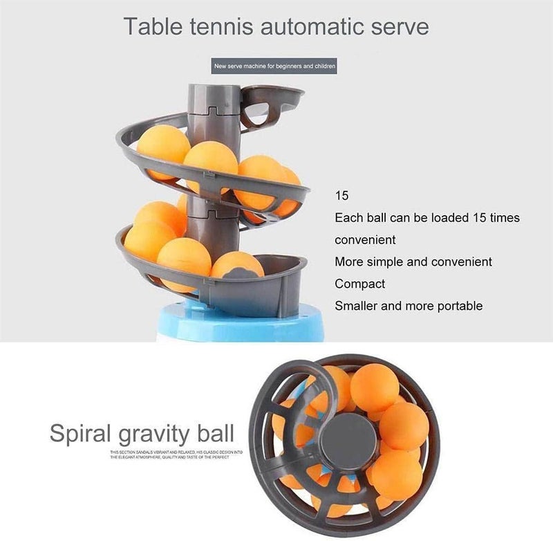 cheekyglo Mini Tle Tennis Ball Mchine PVC Mteril Root Service Pitching for Kids Sport Gift Gme Triner Green Tennis Kids elt Inquiry,Fresh Balls, right Balls,Large Rcket Hanging PickleBall Pr- - Image 5
