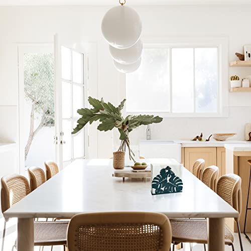 Yeaco Metal Modern Green Leaves Tabletop Napkin Holder/Freestanding Tissue Dispenser, for Kitchen Countertops, Dining Table, Indoor & Outdoor… - Image 3