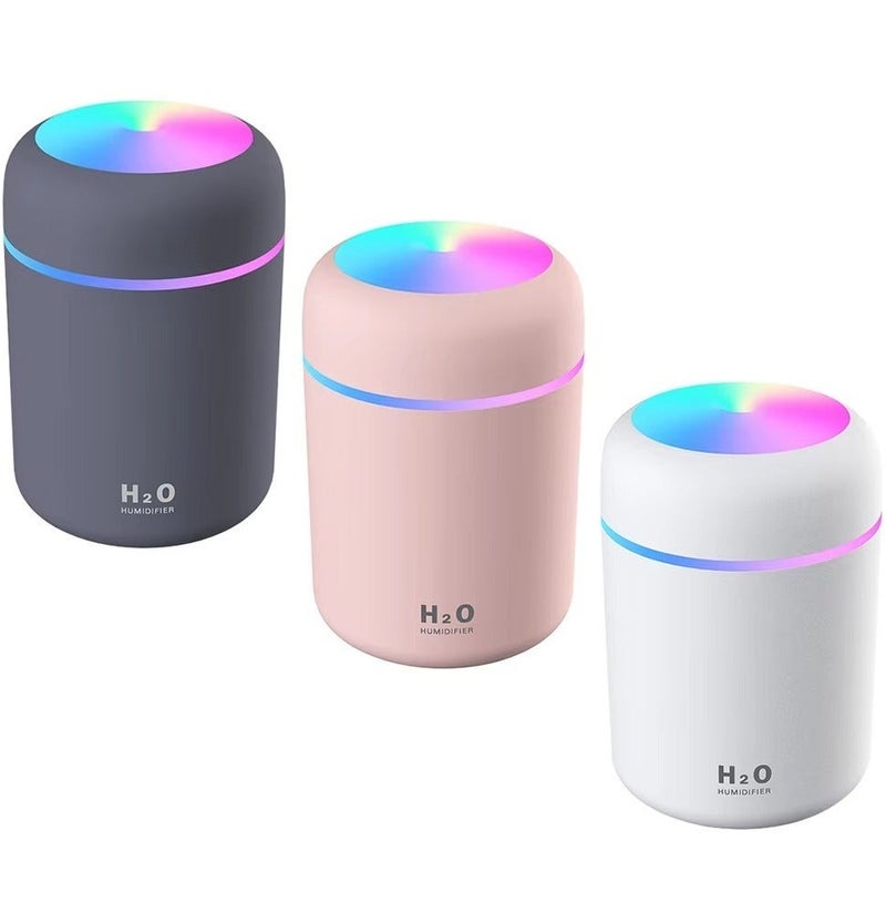 اتش 2 او طقم مرطب هواء صغير محمول مع زيت عطري غاردينيا 10 مل - موزع روائح بـ USB سعة 180 مل مع إضاءة RGB - Image 2