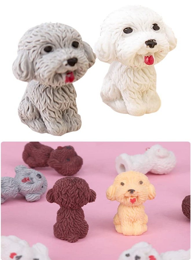Waremew 24 Pcs Cute Dog Pencil Erasers Toppers,Pencil Top Erasers,3D Animal Pet Erasers for Students School Office Writing Drawing Gift - Image 4
