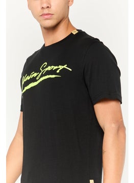 Plein Sport Men Sportswear Fit Short Sleeves Outdoor T-Shirt, Black  - Image 3