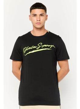 Plein Sport Men Sportswear Fit Short Sleeves Outdoor T-Shirt, Black  - Image 1