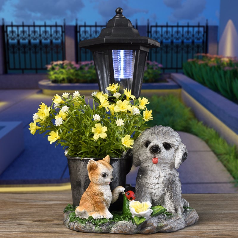 New Animal Planter Hexagonal Light for Garden Decor Outdoor Landscape Resin Craft - Image 5