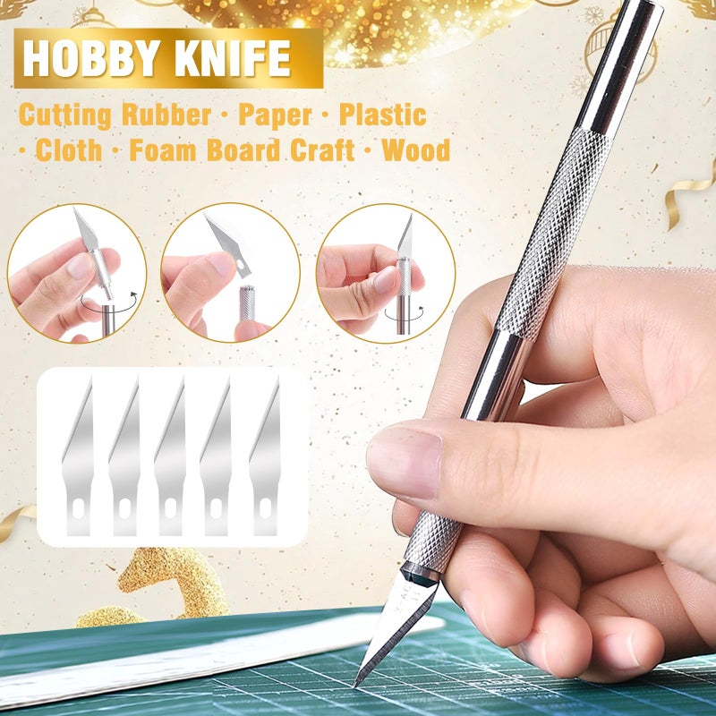 WAYCOM 18 Pcs Rubber Stamp Making Kit, Linoleum Cutter Set, Craft Ink Pad, Hobby Knife, Pencil for DIY Stamp Carving Craft - Image 5